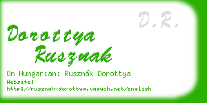 dorottya rusznak business card