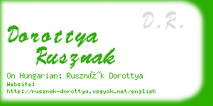 dorottya rusznak business card